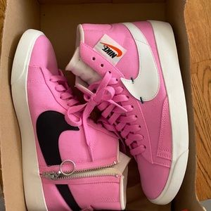 Pink mid blazer size 7 canvas new